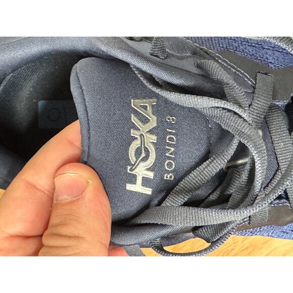 HOKA One One Bondi 8 Blue Running Shoes Men’s Size 13D - Picture 6 of 15